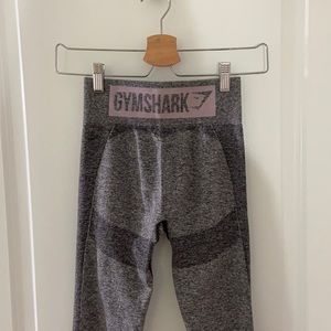 grey gymshark leggings pink band